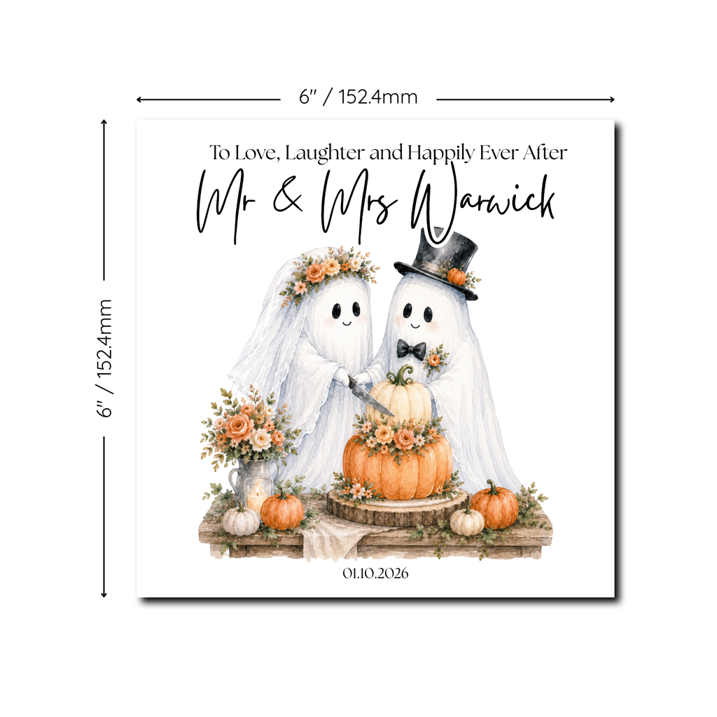 Love, Laughter & Happily Ever After Ghost Wedding Card (MF)