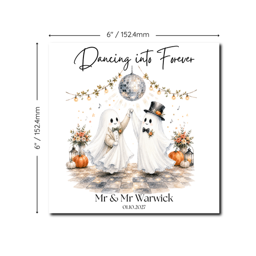 Dancing Into Forever Ghost Wedding Card (MM)