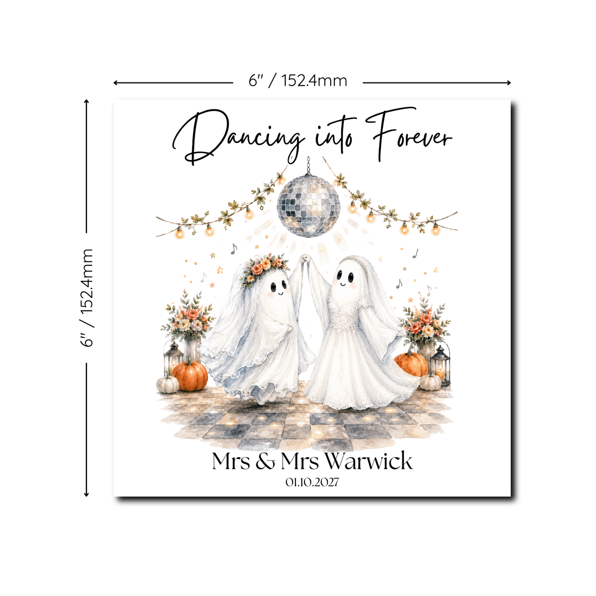 Dancing Into Forever Ghost Wedding Card (FF)