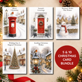 Christmas Card Bundle | 5 or 10 Assorted Christmas Cards | Luxury Christmas Cards | Christmas Card Multipack